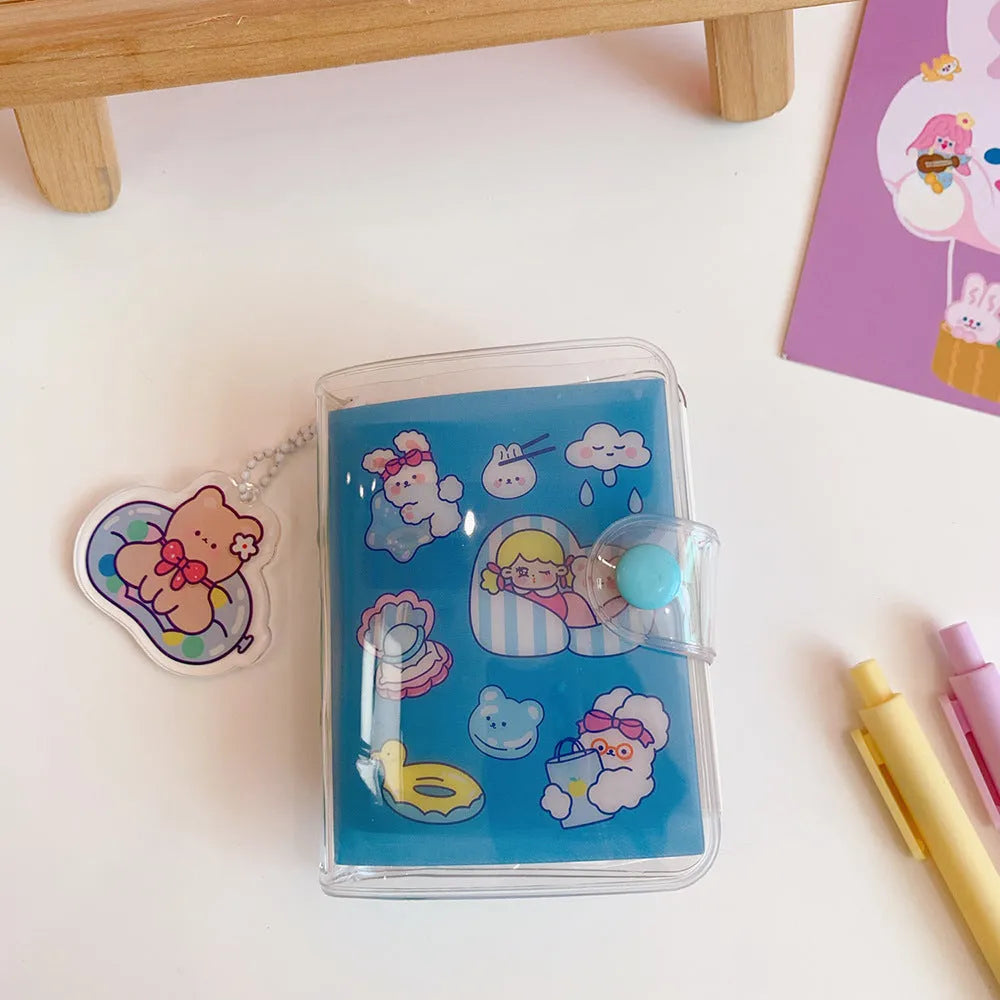 Cute girl heart design Japanese hand ledger notebook with paper pages