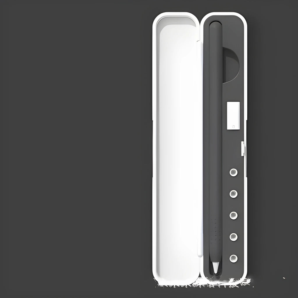 Hard protective case for Apple Pencil 1st and 2nd Generation with adapter storage in multiple colours
