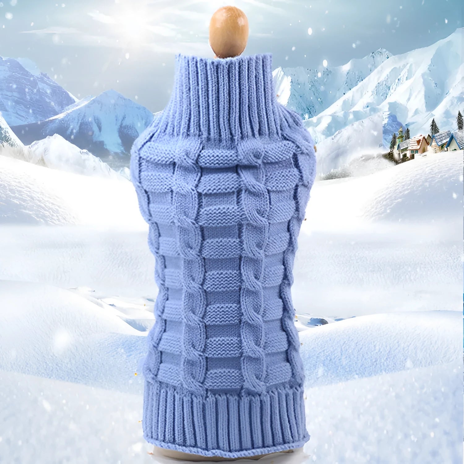 Wool cashmere twisted rope pet sweater for dogs in multiple sizes and colour options