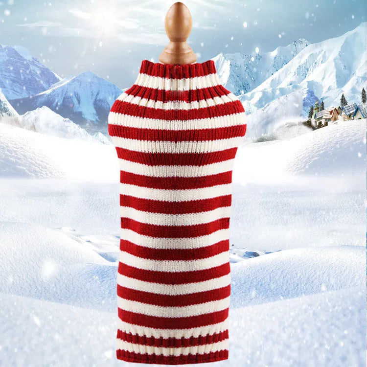 Wool cashmere twisted rope pet sweater for dogs in multiple sizes and colour options