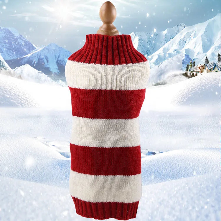 Wool cashmere twisted rope pet sweater for dogs in multiple sizes and colour options