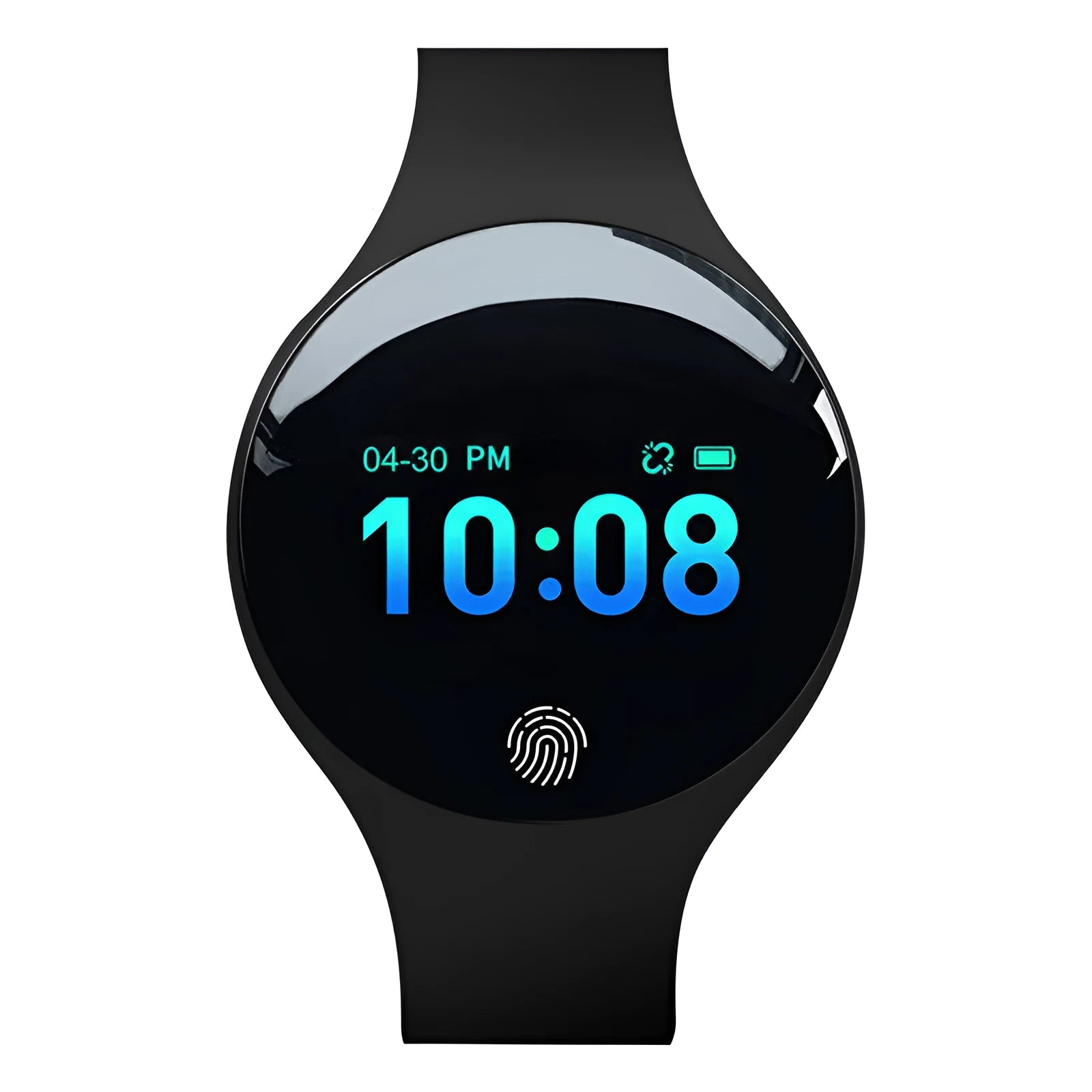 Bluetooth smart watch with 0.66 inch screen and vibrating alarm on adjustable band