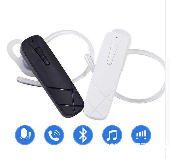 Black and white mini Bluetooth V4.1 wireless headset earpiece with earplug design