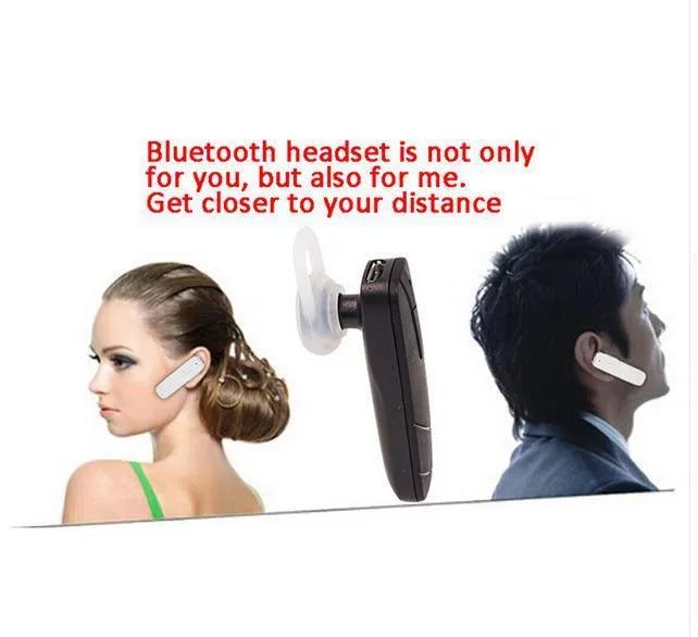 Black and white mini Bluetooth V4.1 wireless headset earpiece with earplug design