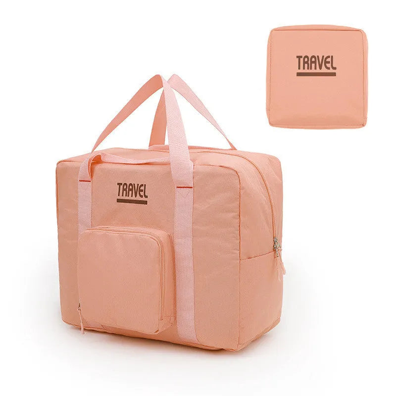 Black cube-shaped travel storage bag made from 300D Oxford cloth with a seal closure.