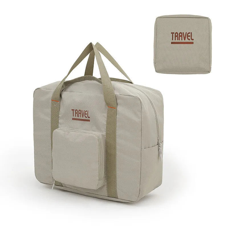 Black cube-shaped travel storage bag made from 300D Oxford cloth with a seal closure.