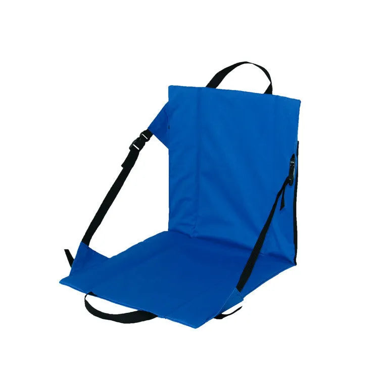 Portable outdoor folding chair with backrest in 600D Oxford cloth, 41x40cm, royal blue