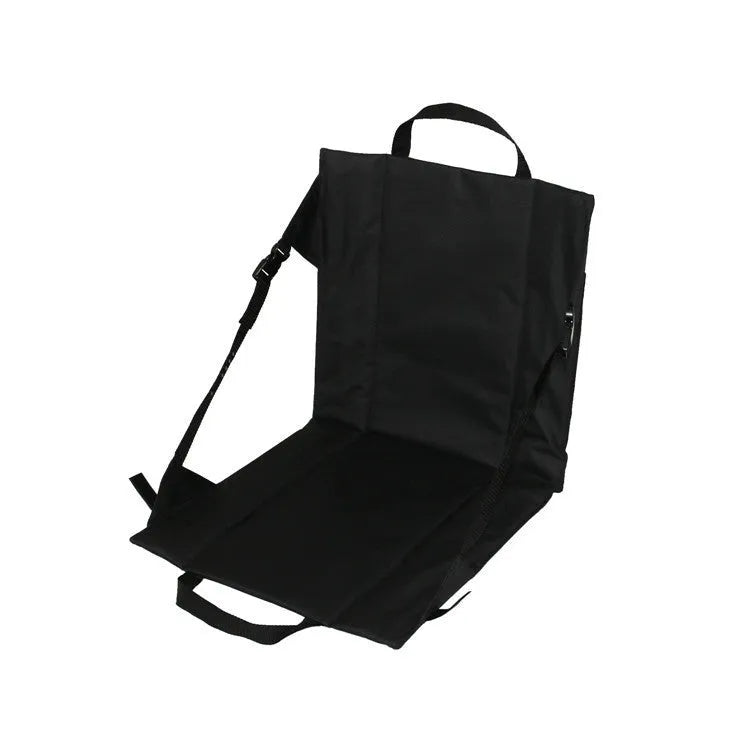Portable outdoor folding chair with backrest in 600D Oxford cloth, 41x40cm, royal blue