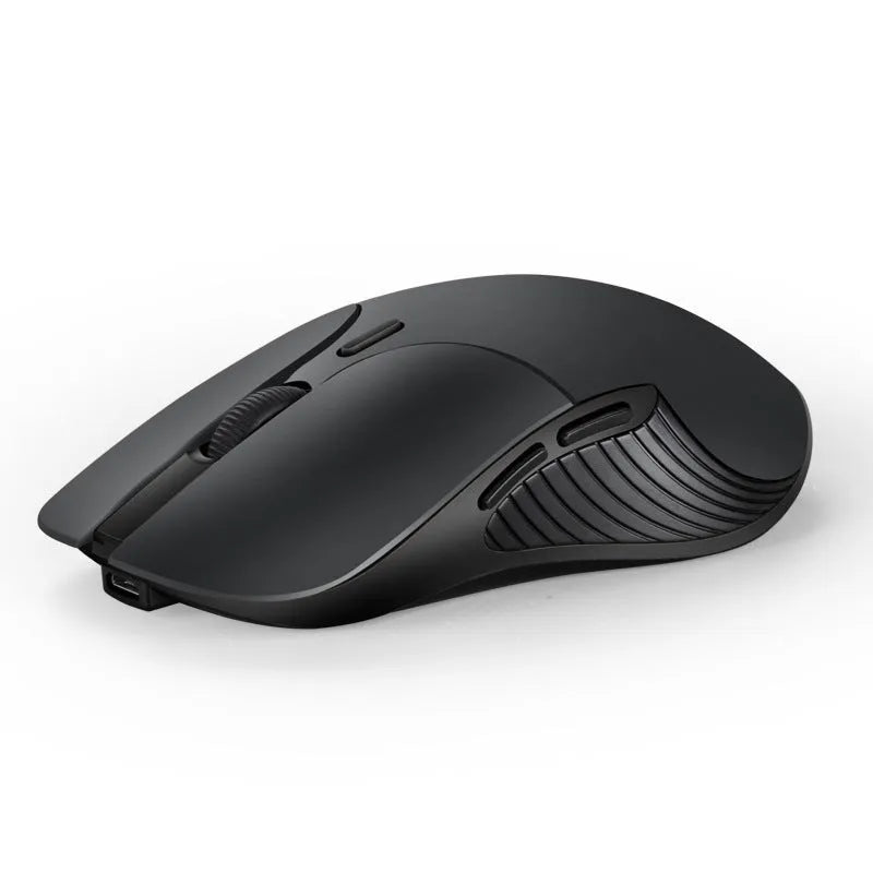 Blue wireless voice translation mouse with 2.4GHz USB receiver on desk