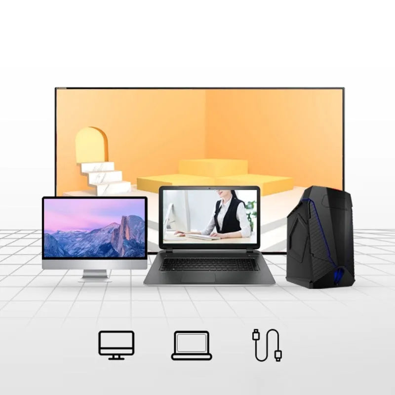Blue wireless voice translation mouse with 2.4GHz USB receiver on desk
