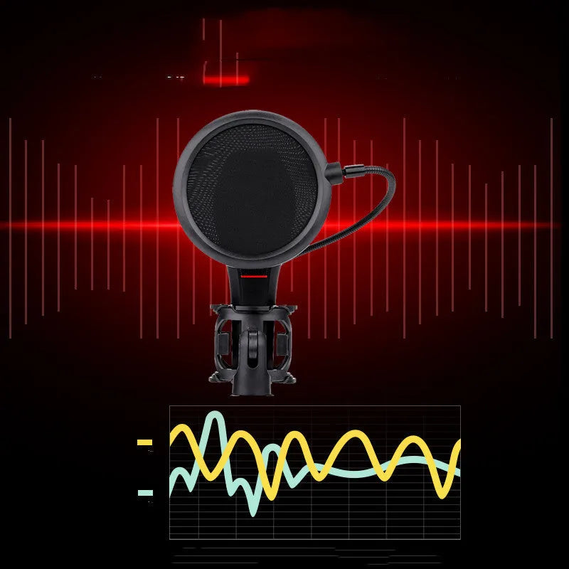 Black bar-style USB live broadcast microphone for game streaming and studio singing