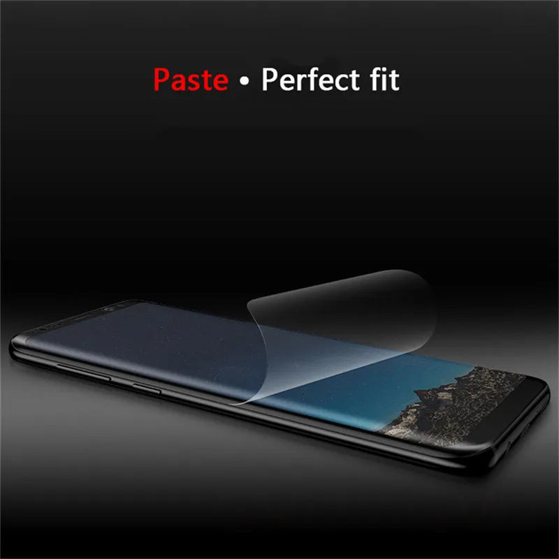 Purple hydro gel screen protector for Samsung curved smartphones S7 edge S8 S9 S10