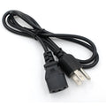 Black American standard plug power cord with a length of 1.2 metres.