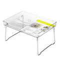 Transparent or white plastic kitchen supplies rack for desktop or cupboard storage organisation
