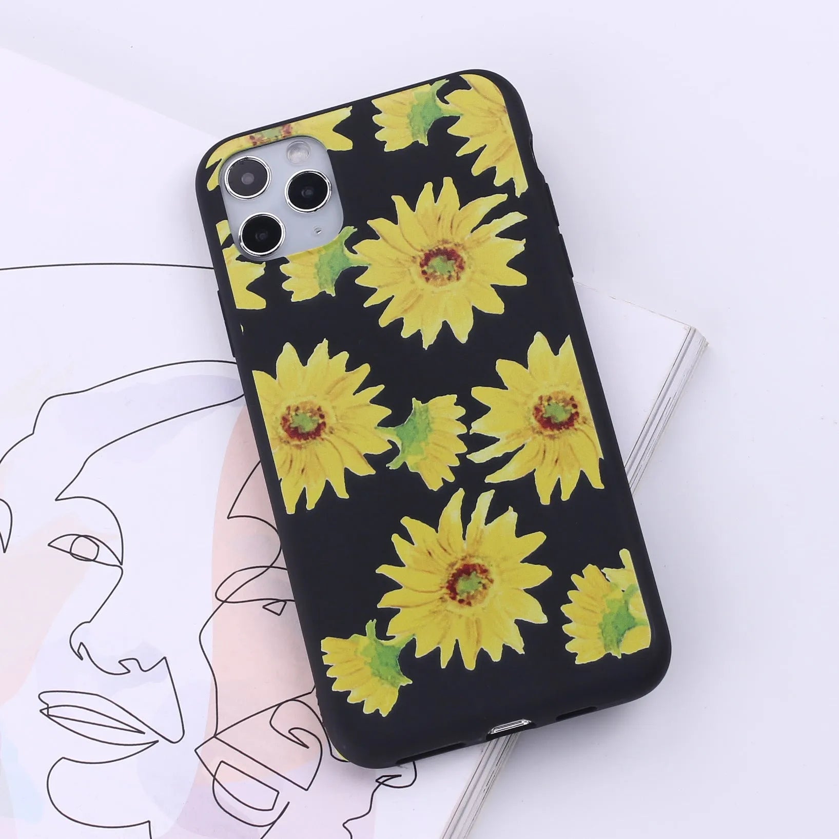 TPU mobile phone back cover for iPhone in one of 14 colour options, showing European/American painted style.