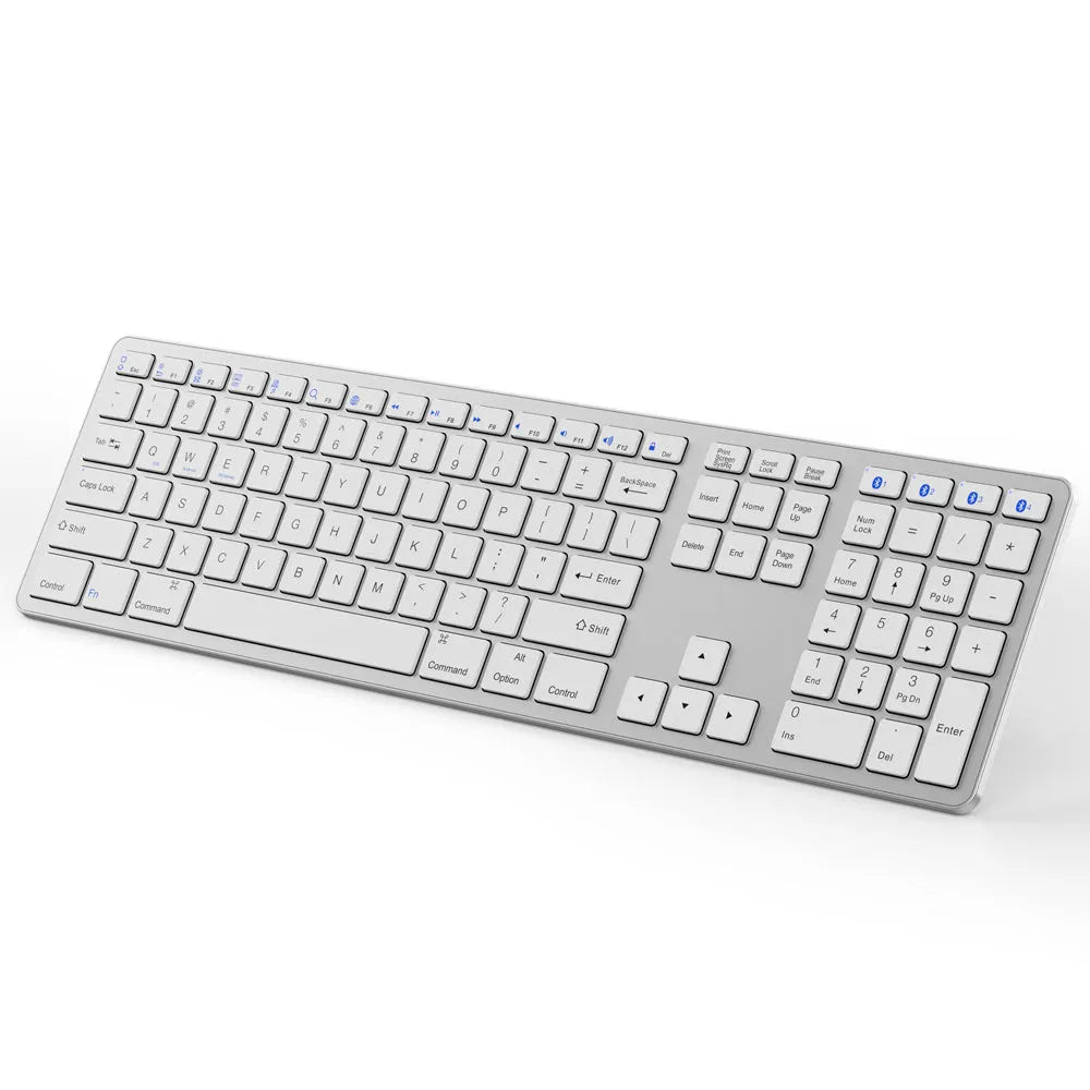 Aluminium alloy wireless numeric keypad with 34 Bluetooth 3.0 keys in black
