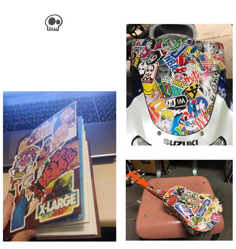 36 large retro beach stickers 6-10cm with matte finish on PVC material for surfing and travel decoration