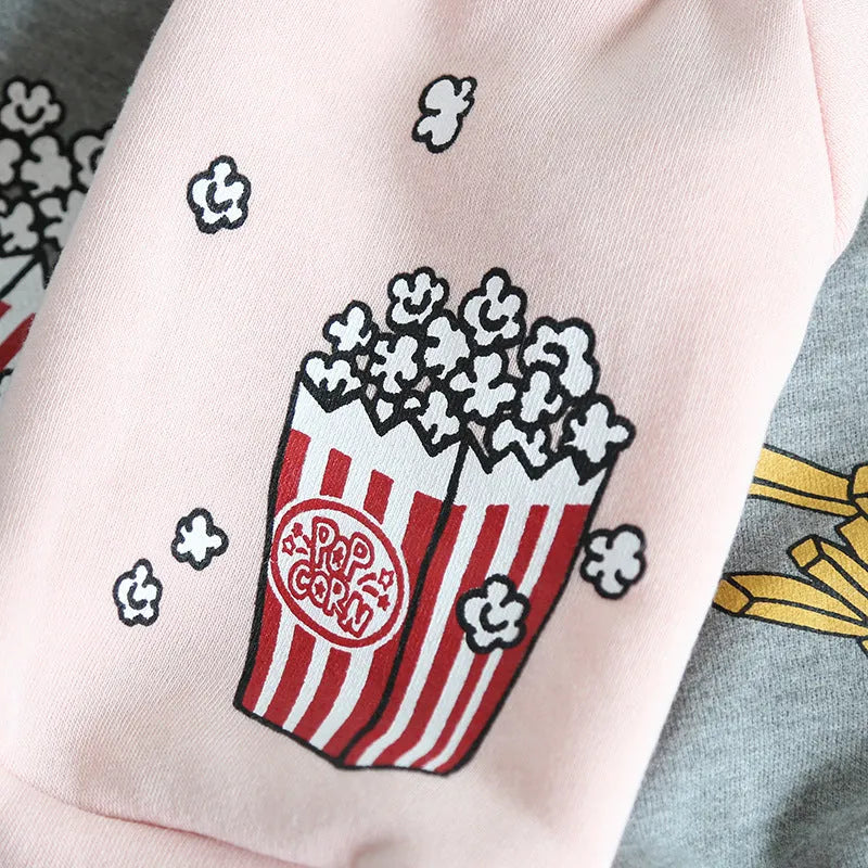 Cotton dog hoodie in popcorn grey for winter wear, size small, 27cm length, 36cm bust