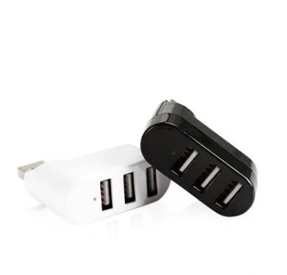 USB 2.0 hub splitter with four ports available in black or white colour options
