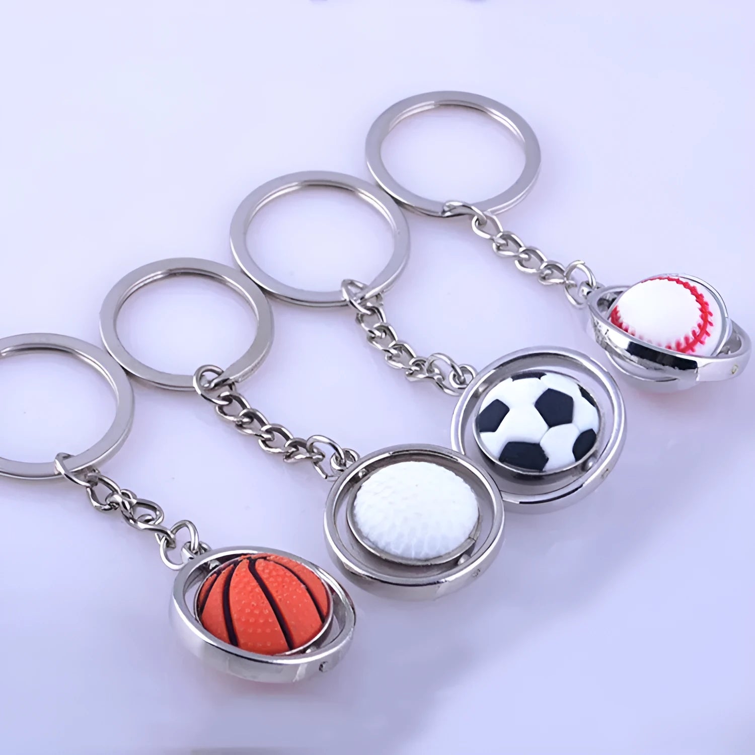 Alloy basketball keychain 94 x 34 x 4mm metal pendant on keyring