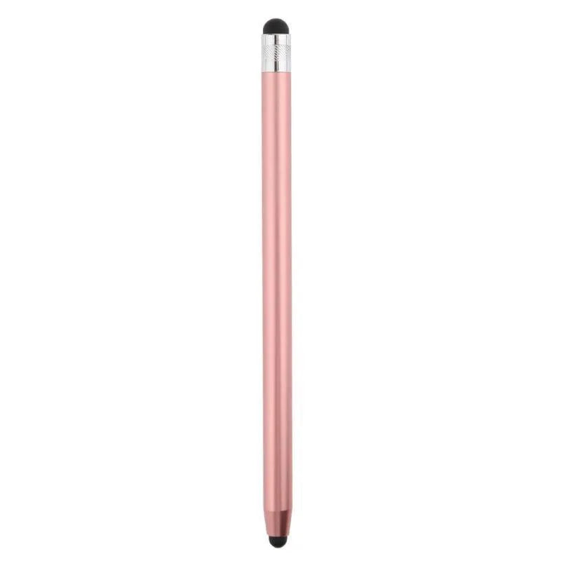 WK128 metal capacitive stylus pen with double silicone tips for tablet and smartphone drawing
