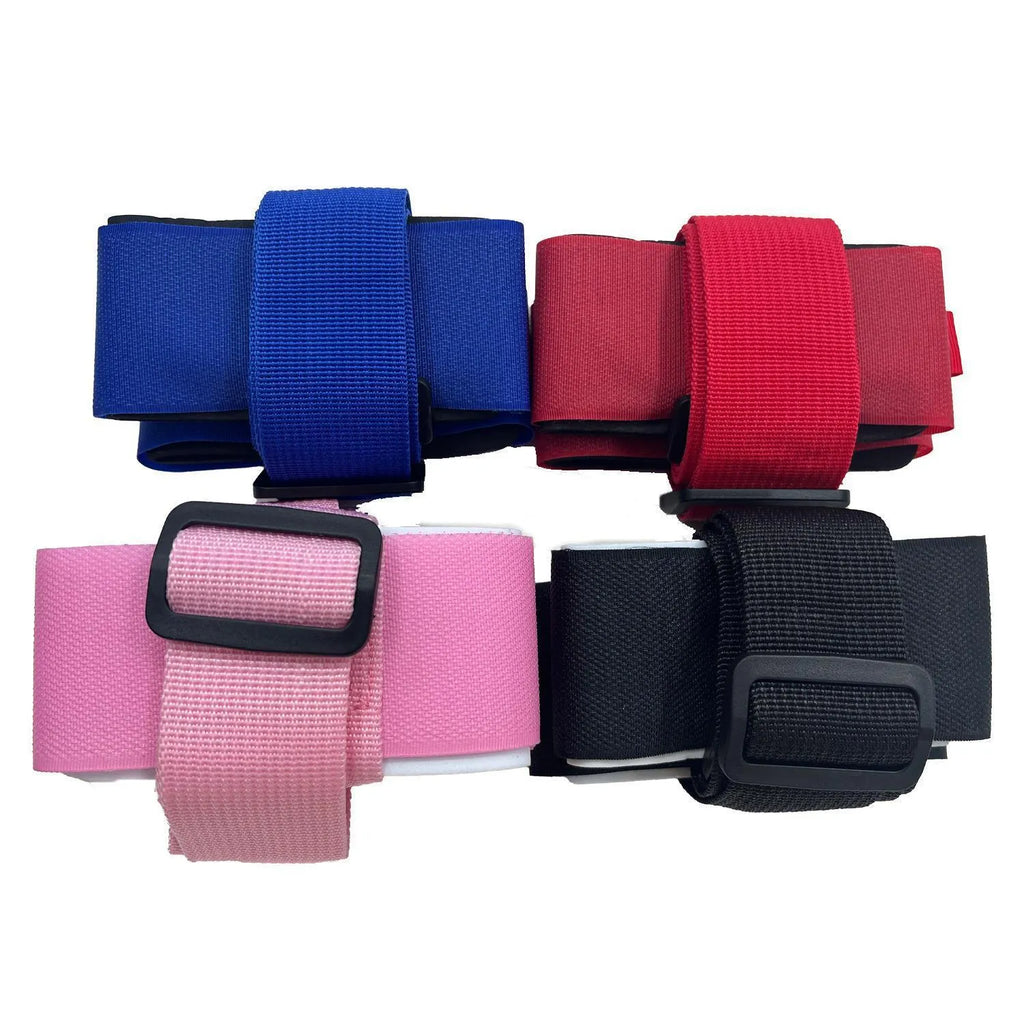 Adjustable hook and loop skiing bandage strap in nylon polyester blend