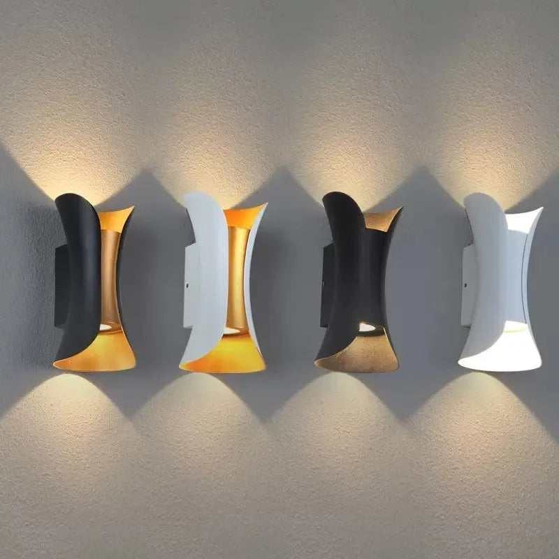 Outdoor wall lamp with aluminium shell for waterproof stair and corridor lighting