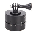 Auto rotating camera tripod head for Lapse compatible 360-degree timelapse photography with GoPro, SLR, and iPhone support