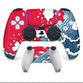 PS5 controller protective stickers with micro-frosted PVC material covering front and back surfaces
