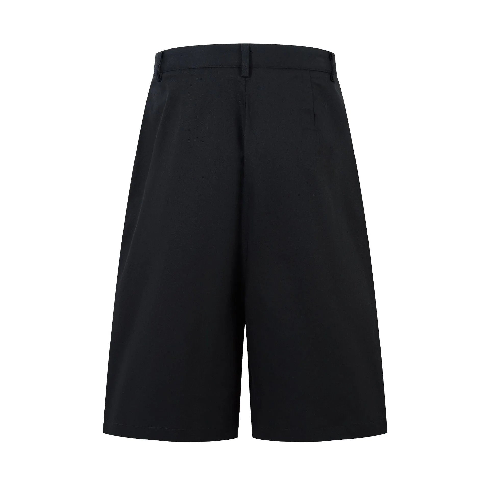 Retro wide leg straight cut denim middle pants in black or green with zipper fly