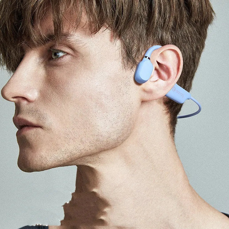 Bone conduction Bluetooth sports headset with wireless neckband in multiple colour options