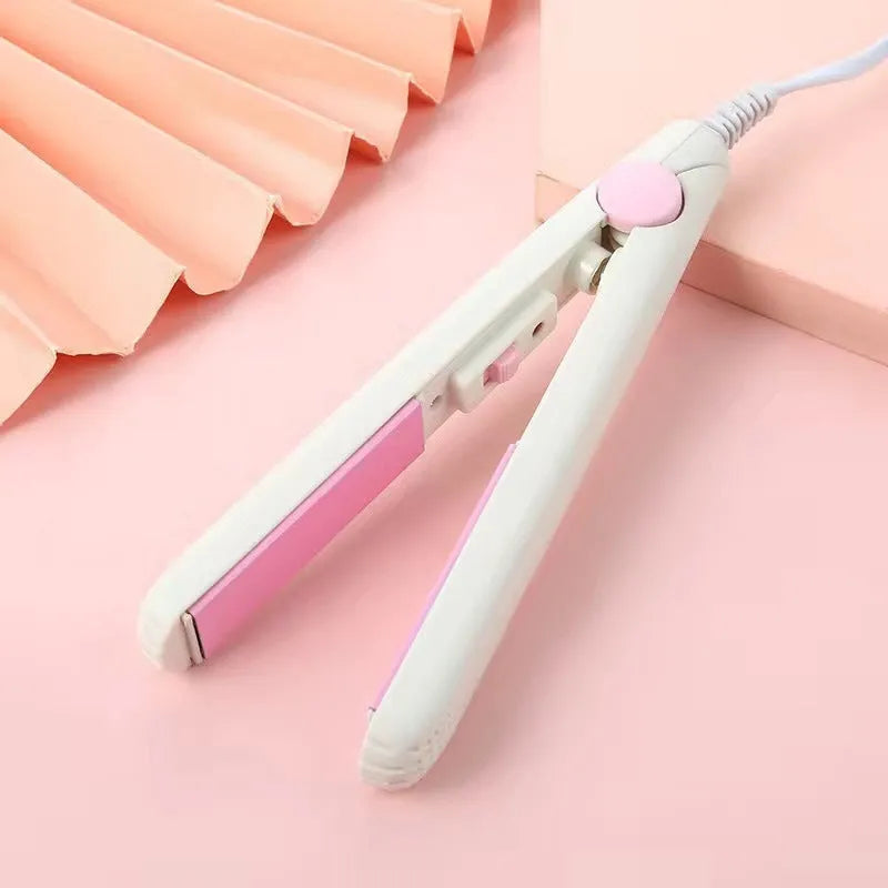 Mini hairdressing splint straightening clip for bangs hair perm with storage box in blue pink purple white yellow colours