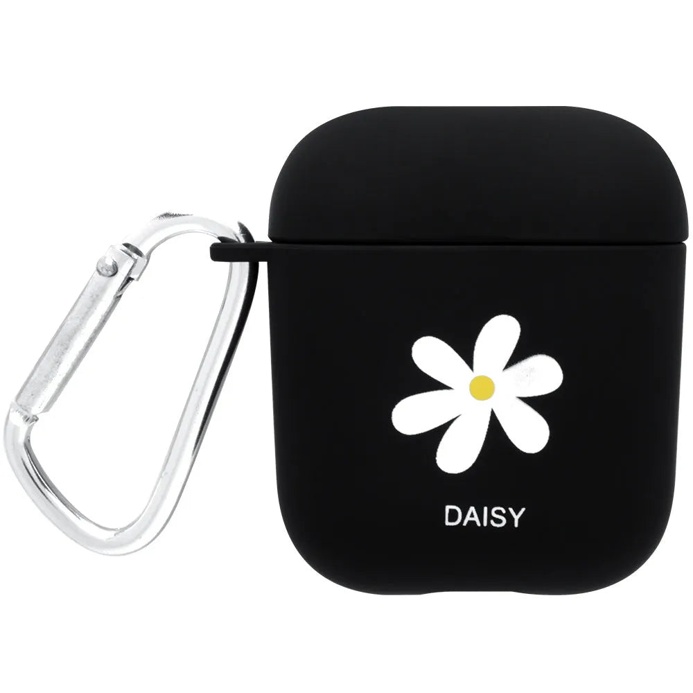 Black and pink PC plastic AirPods earphone cover with decorative style options