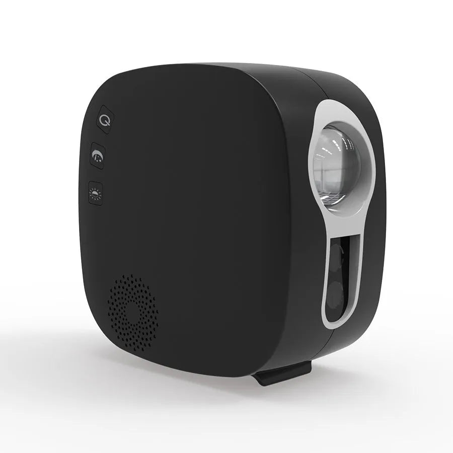Black or white laser starry sky projection lamp with nebula moon display and Bluetooth connectivity