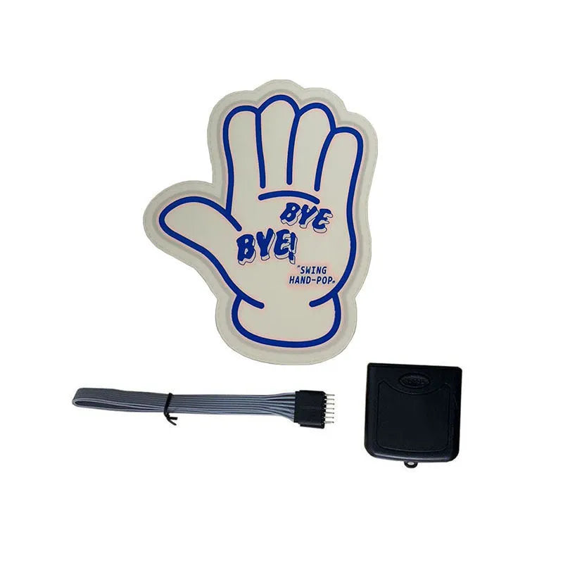 Self-adhesive luminous wall stickers with driver kit showing multiple colour options and text designs on window