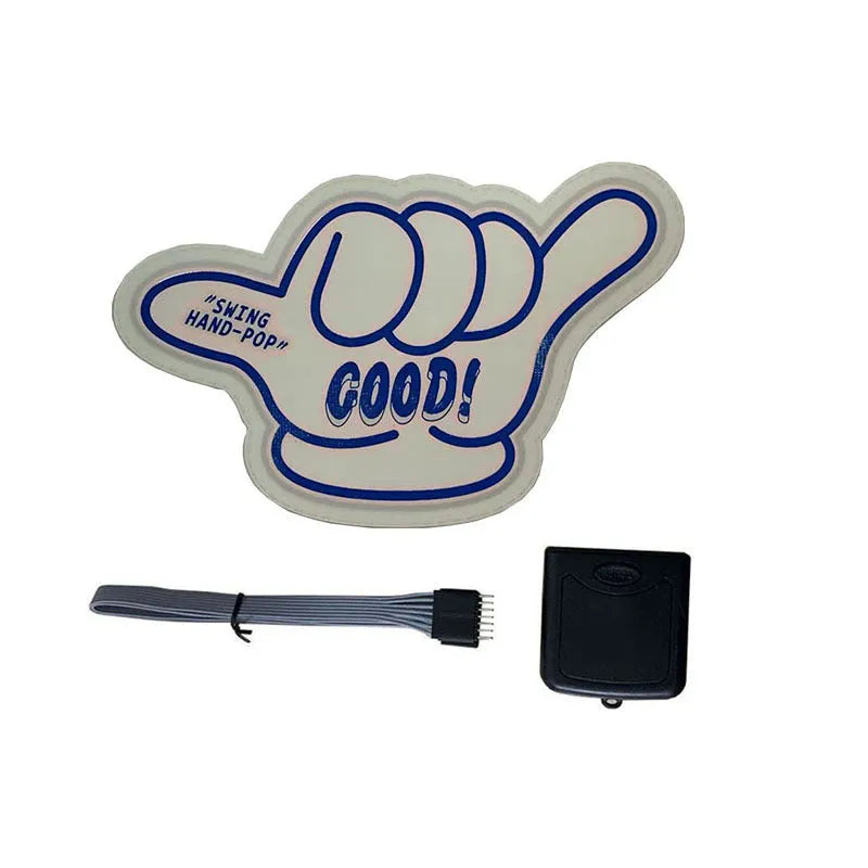 Self-adhesive luminous wall stickers with driver kit showing multiple colour options and text designs on window