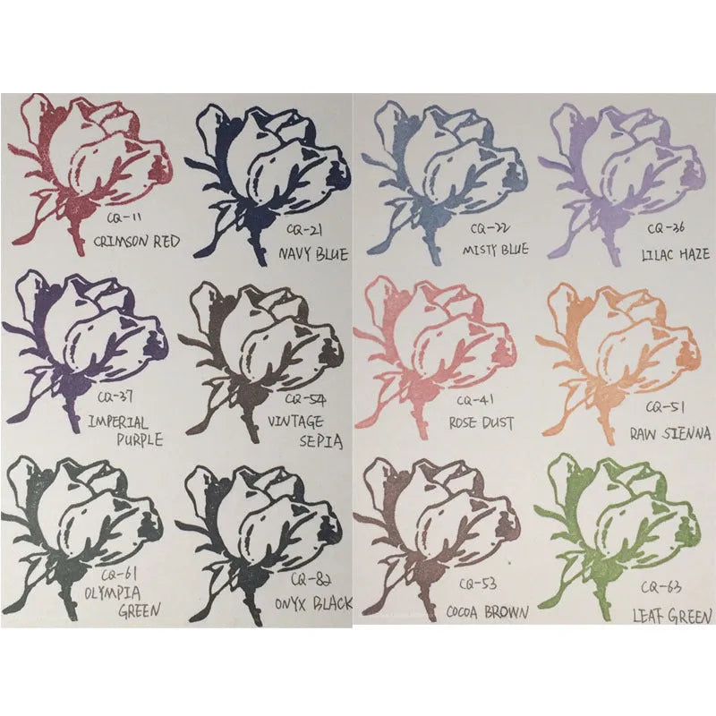 Rectangular oily inkpad for DIY rubber stamps in five colour options