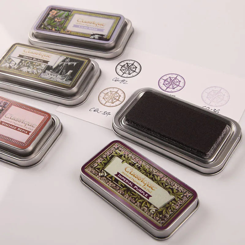 Rectangular oily inkpad for DIY rubber stamps in five colour options