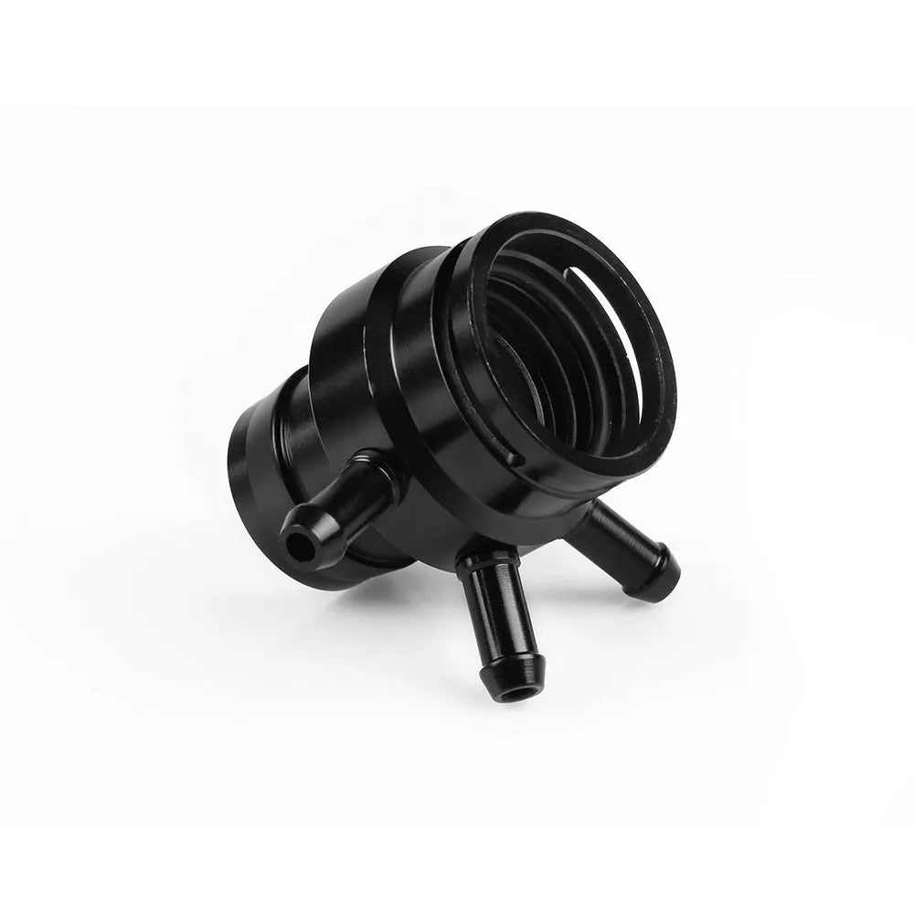 Black and titanium vacuum adapter tee fitting for second generation engine vacuum systems