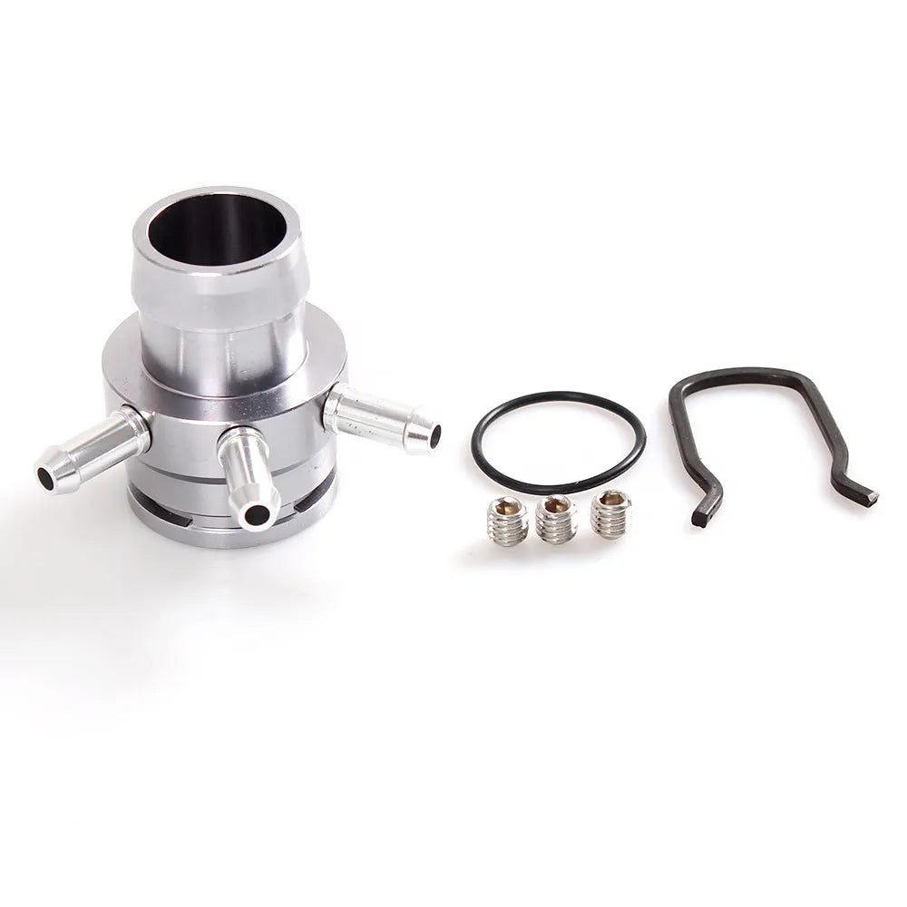 Black and titanium vacuum adapter tee fitting for second generation engine vacuum systems