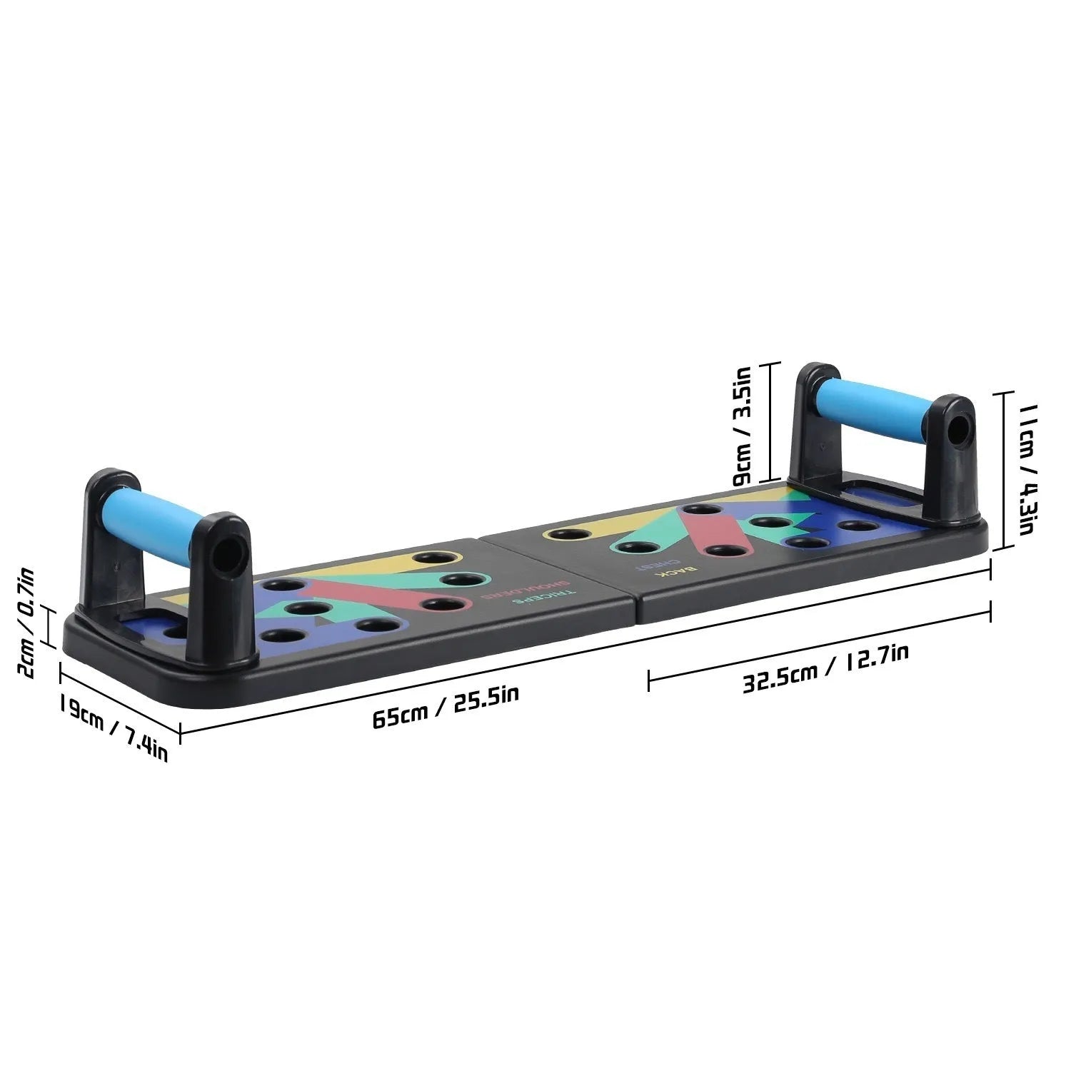 Multifunctional push-ups fitness board bracket aid ABS plastic folded 33cm by 19.5cm home gym