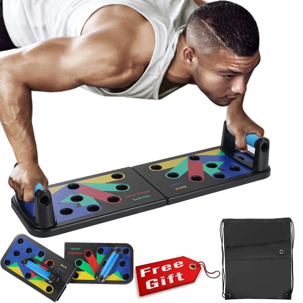 Multifunctional push-ups fitness board bracket aid ABS plastic folded 33cm by 19.5cm home gym