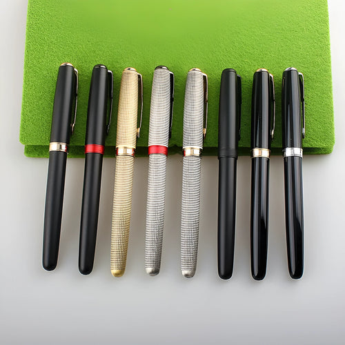 Stainless steel ball pen with 0.5mm tip shown in black gold clip finish