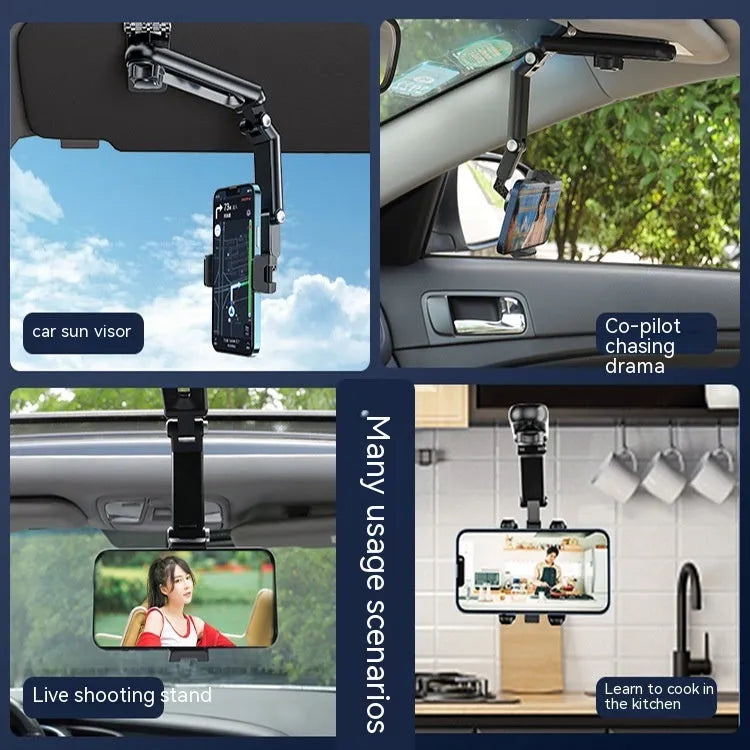 Car mobile phone bracket with one clip stable design in black and green colours