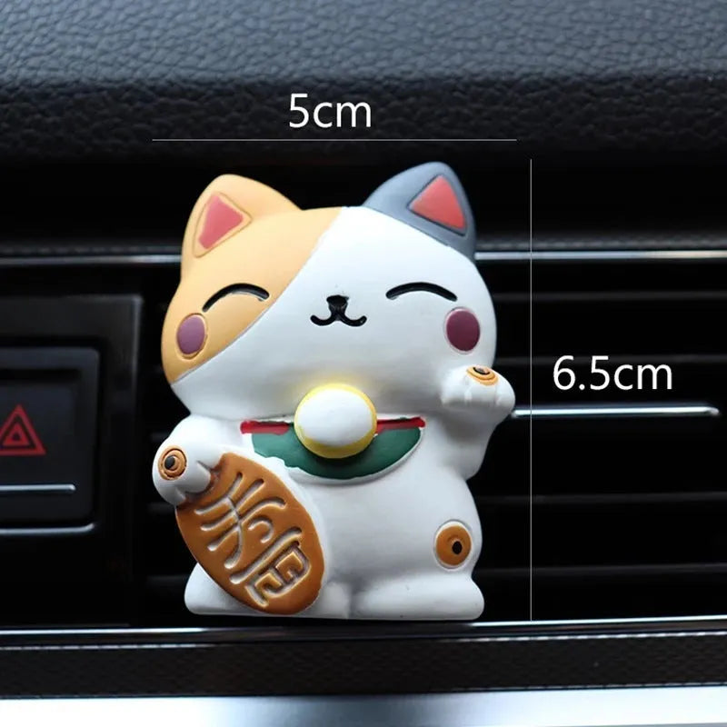 Resin car vent aromatherapy clip with cat design for vehicle air freshening and decoration
