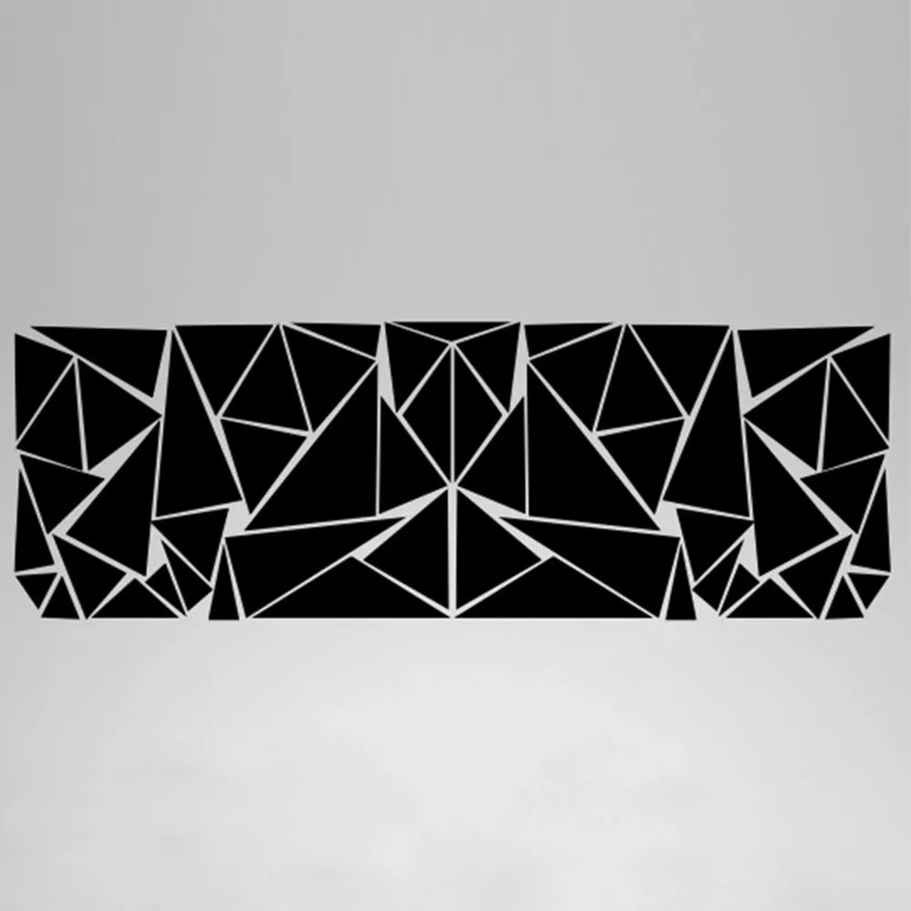 Large black geometric-pattern car sticker sheet for vehicle waistline modification