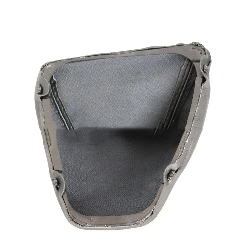 Black PU leather gear lever dust cover for BMW 3 Series interior console.
