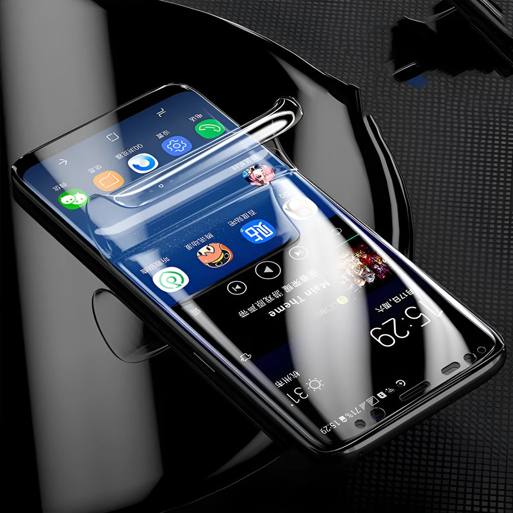 Purple hydro gel screen protector for Samsung curved smartphones S7 edge S8 S9 S10