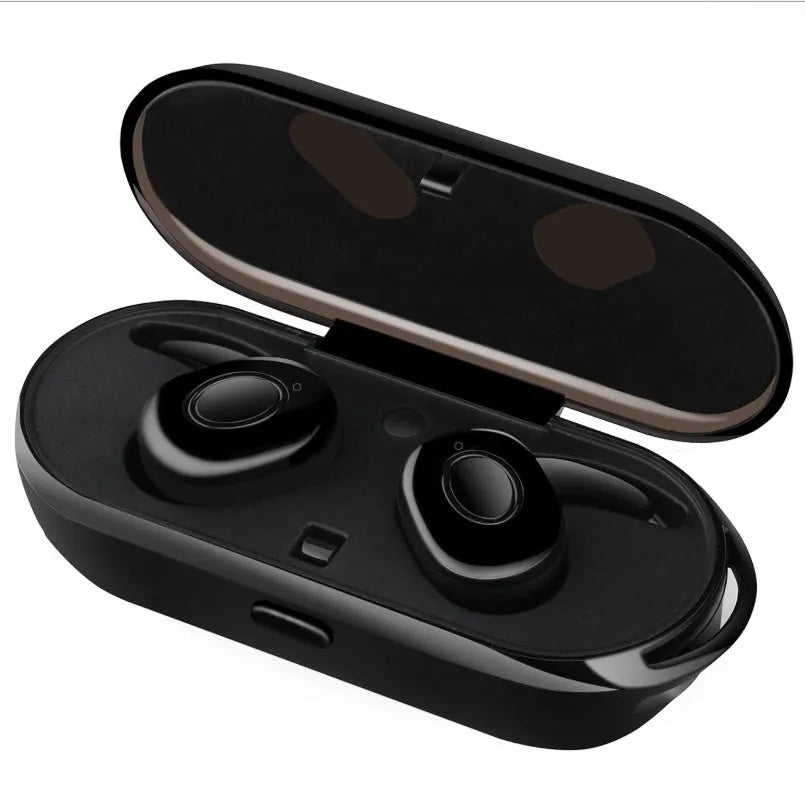 Wireless Bluetooth sports earbuds in black, green, red, and white colours showing in-ear design.