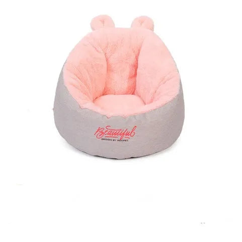 Grey cotton pet dog bed warming sleeping bag cushion with size S or M option for small to medium dogs